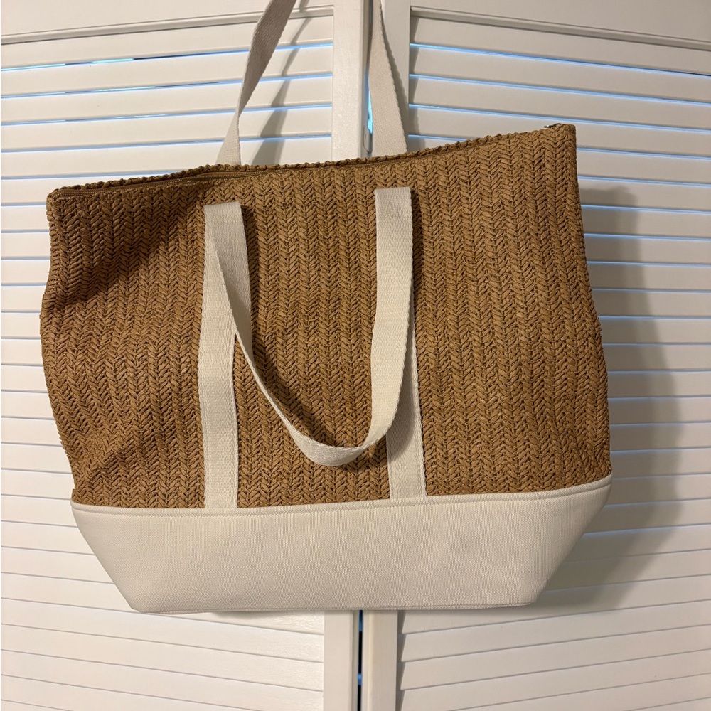 Show Me Your MuMu Tan and Cream Tote Bag
